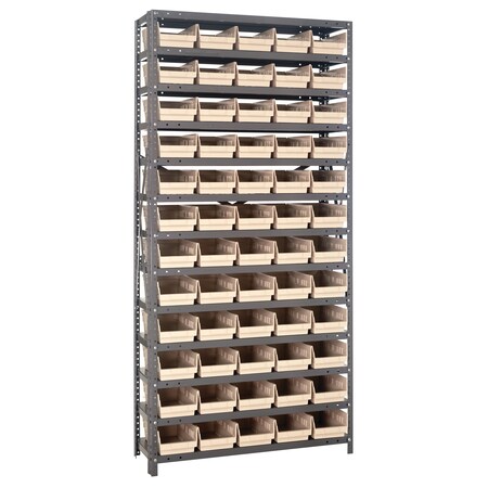 Quantum Storage Systems Steel Shelving with plastic bins 1875-104IV